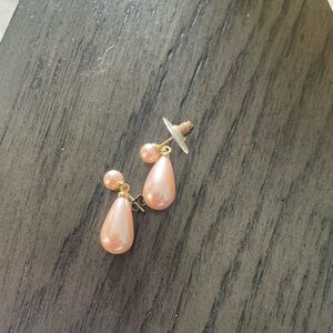Elegant Pink Teardrop Earrings